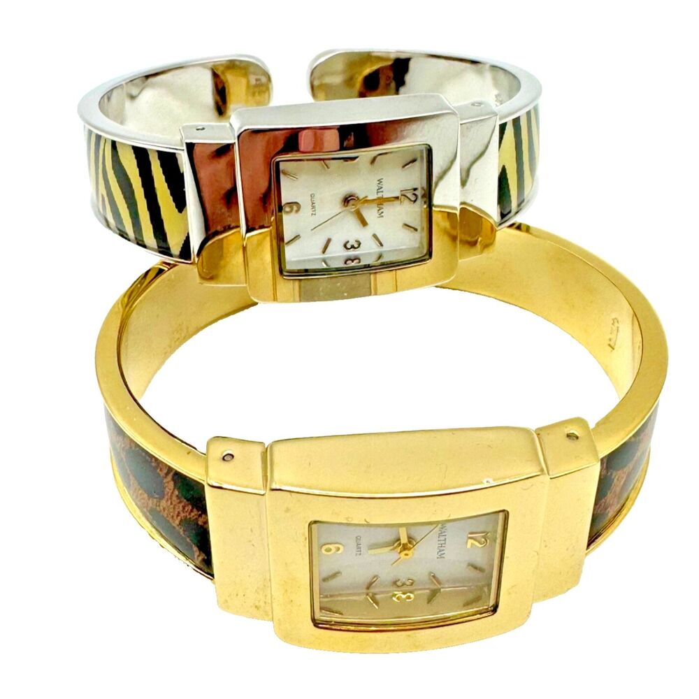Chronograph Animal Print Gold & SIlver Quartz Watches Leopard Zebra Giraffe